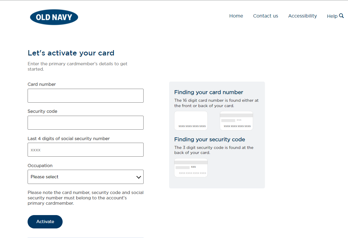 Oldnavy.com/Activate - Activate Your New Old navy Credit Card